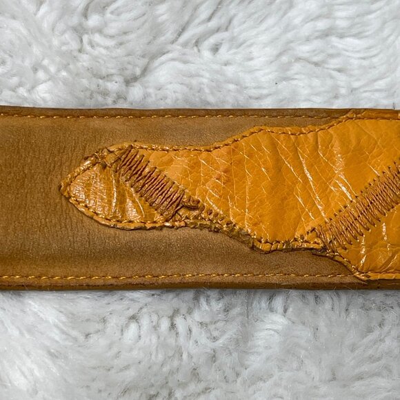 MONTANA Women\'s Tan Leather Cowboy Belt Size 32 main image 4